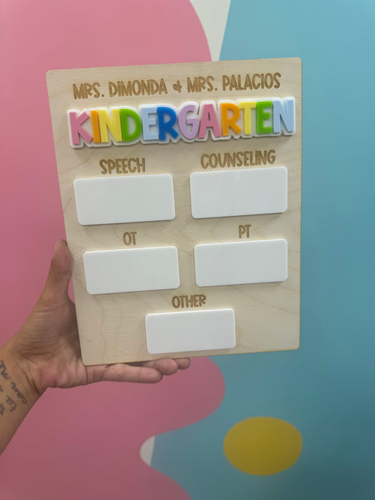 8X10 Classroom Sign Out Board