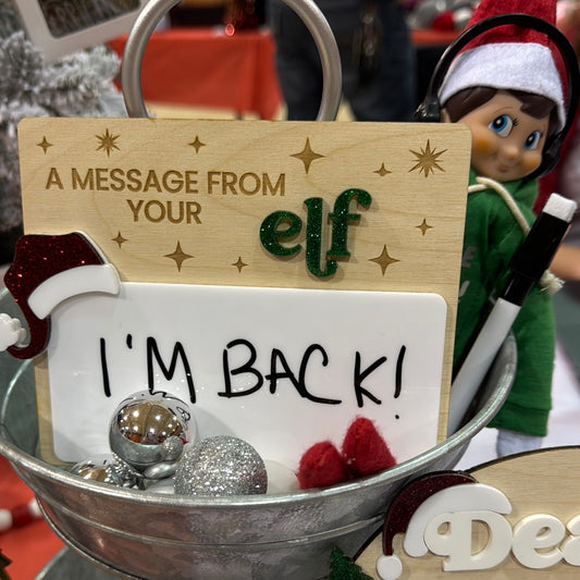 Message From Elf Dry Erase Sign