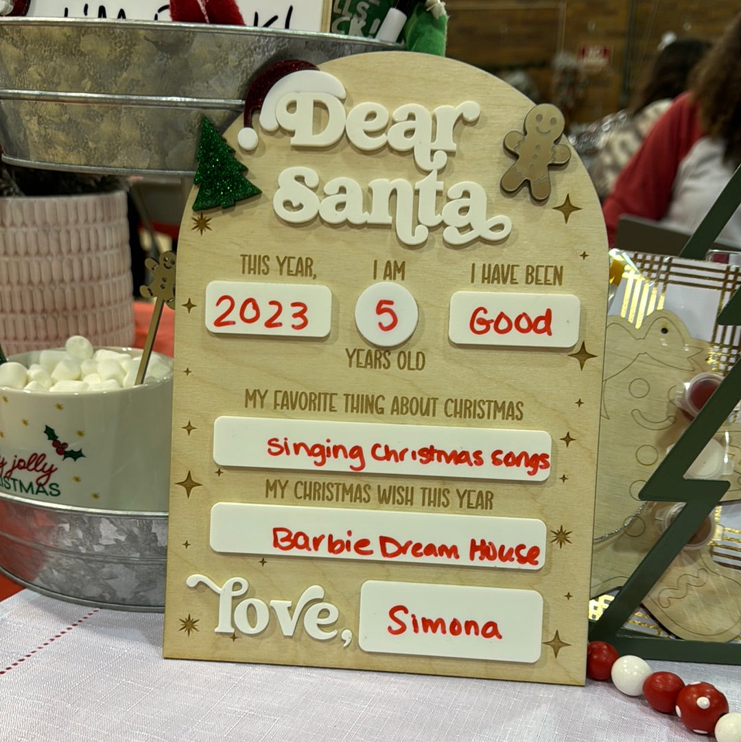 Dear Santa Dry Erase