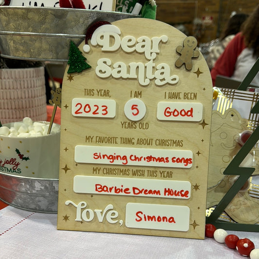 Dear Santa Dry Erase