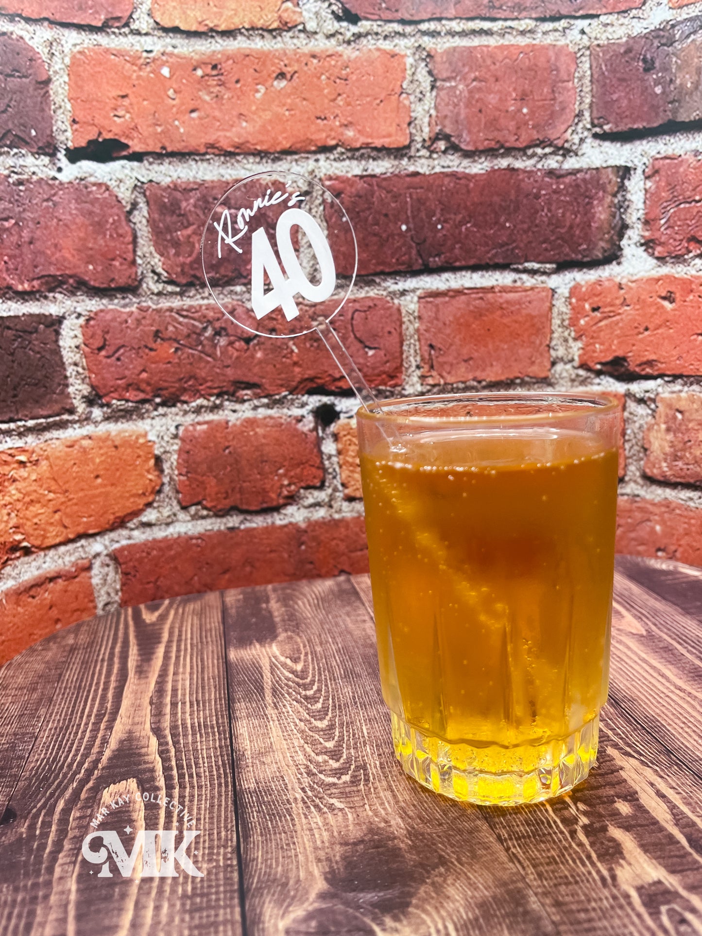 10 Custom Clear Acrylic Drink Stirrers