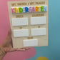 8X10 Classroom Sign Out Board
