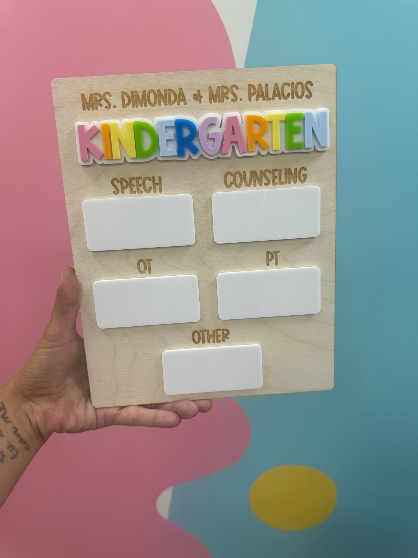 8X10 Classroom Sign Out Board
